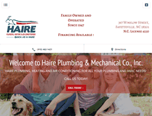 Tablet Screenshot of haireplumbing.com